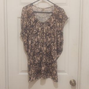 Olive Green Printed Blouse